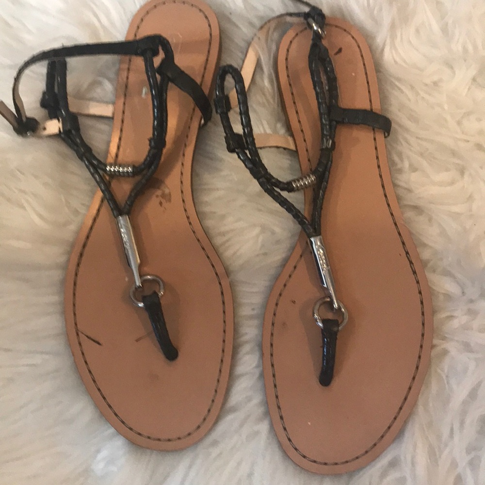 Coach silver sandals